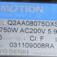 YAMAHA SMT Spare Parts SANYO 750W Motor Q2AA08075DXS2E - 图片 2